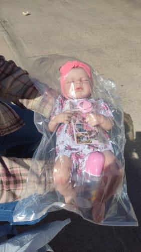 Customer photo review of 50CM Finished Reborn Baby Dolls LouLou Twins Girl Lifelike Silicone Vinyl Newborn 3D Skin Visible Veins DIY Toys For Girls