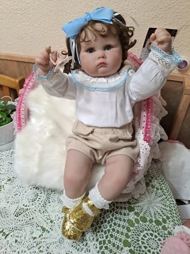 Customer photo review of BZDOLL Realistic 60cm 24inch Soft Silicone Reborn Baby Doll With 3D-painting Skin and Vascular Vein Handmade Girl Birthday Gift