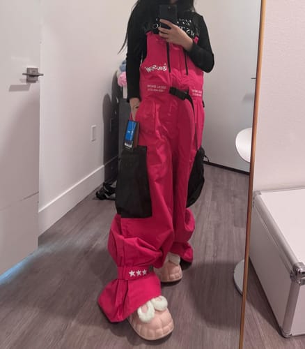 Customer photo review of Men Unique Baggy Snowboard Bibs Trousers One-piece Ski Overalls Pants