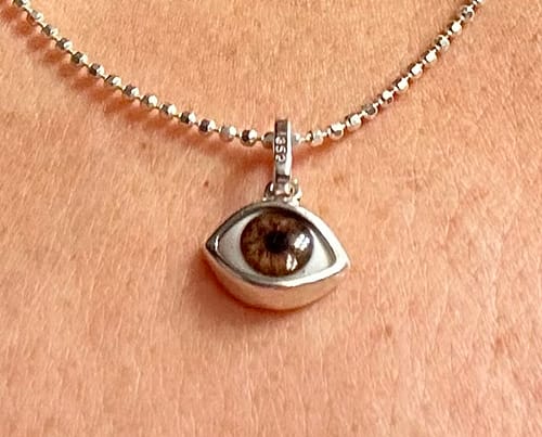 Customer photo review of Custom Mini Eye Pendant