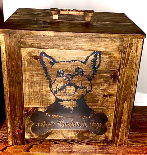 Customer photo review of Custom Metal Yorkie Wall Art - Metal Dog Breed Sign - 20+ Color Options - Up to 46"