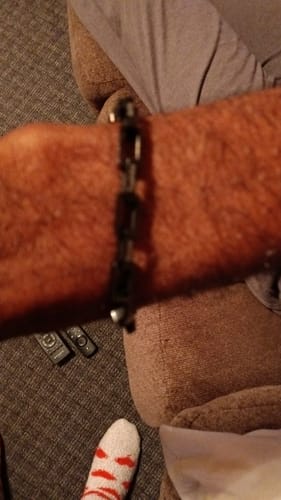 Customer photo review of Men’s Personalised Legacy Bracelet