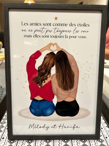 Customer photo review of Affiche Personnalisée - Meilleures Amies