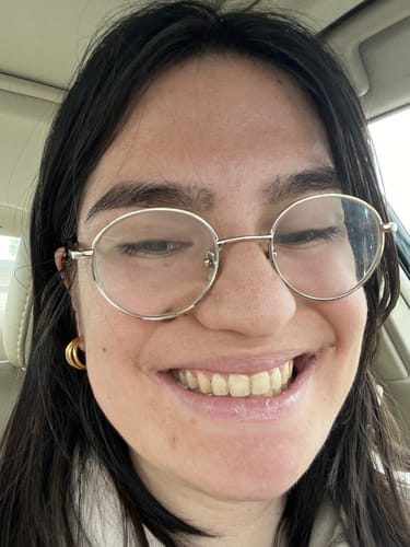 Customer photo review of Medium Triple Half Hoops