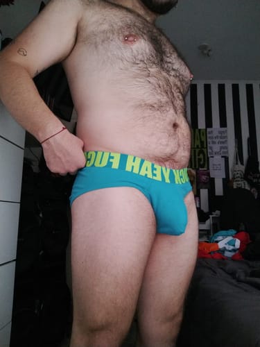 Customer photo review of SUNRISE PUSH UP BRIEF