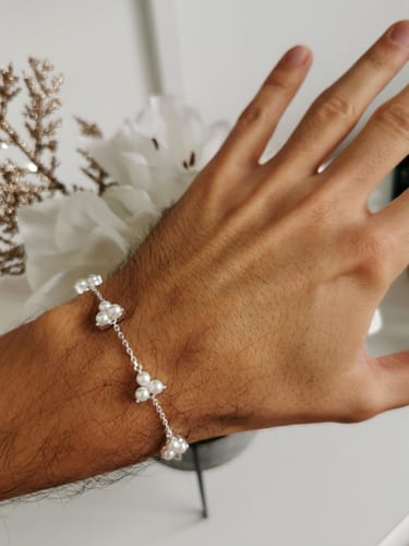 Customer photo review of Como Link Bracelet - Silver Pearl