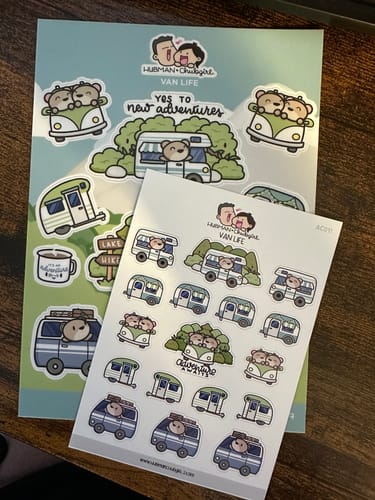 Customer photo review of Van Life Sticker Sheet