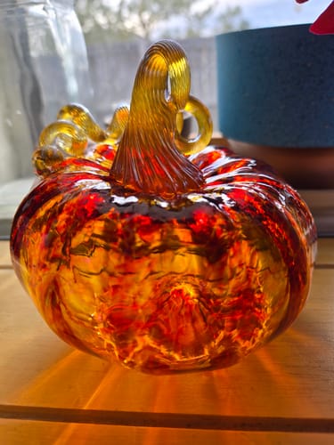 Customer photo review of $39 Mystery Glass Pumpkin