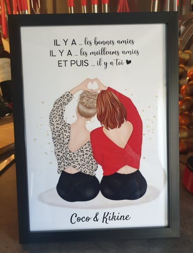Customer photo review of Affiche Personnalisée - Meilleures Amies