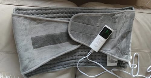 Customer photo review of Elektrische Heizung Taille Gürtel Warme Thermische Pad Büro Hause Temperatur Control Taille Gürtel Erwärmung Zurück Hand Wärmer