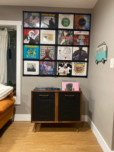 Customer photo review of 12" Vinyl Record Display Frame - LP Wall Storage