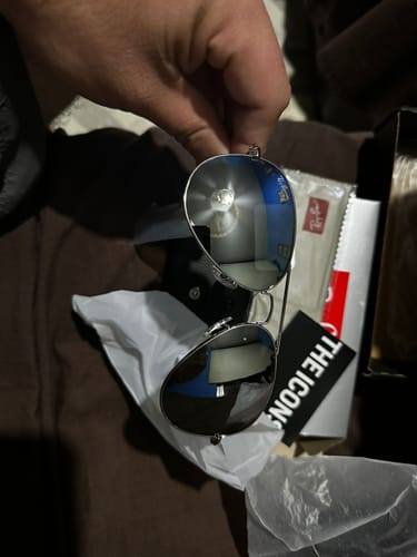 Customer photo review of Lentes De Sol Rb Piloto Aviado Rb3025n Plateado Plateado Espejo