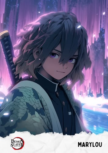 Customer photo review of Portrait manga personnalisé | Demon Slayer