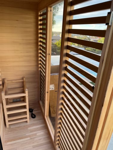 Customer photo review of Smartmak® Modern Box Outdoor Sauna - Box 1