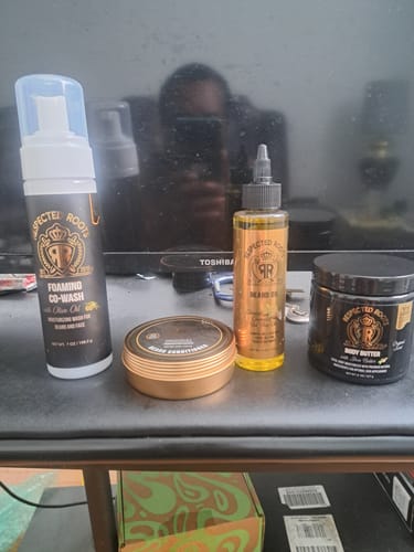 Customer photo review of Beard Care Kit