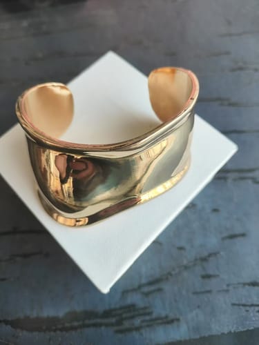 Customer photo review of TinyPresent Small Bone Cuff in 18k Gold
