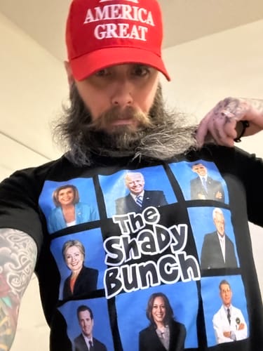 Customer photo review of Voting For The Felon T-Shirt