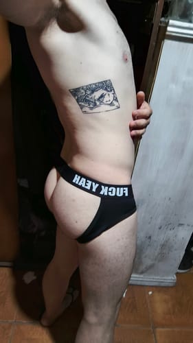 Customer photo review of BLACK BUBBLE BUTT JOCKSTRAP