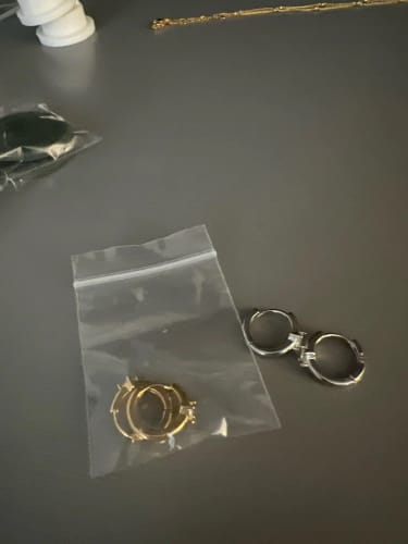 Customer photo review of Stainless Steel Huggie Hoops Small Dainty Classic Gold Color Earring Minimalist Korean Style Jewelry Gift Earrings for Women MOM