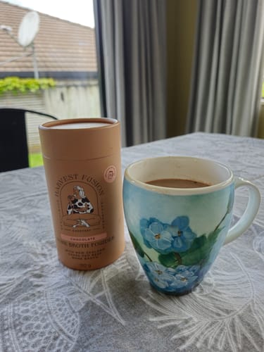 Customer photo review of Chocolate Bone Broth Powder