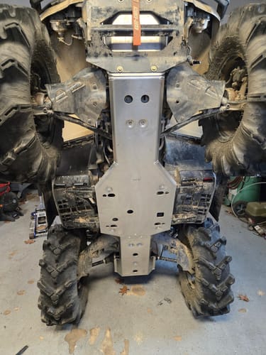 Customer photo review of Aluminum Central Skid Plates for Can-Am Outlander Xmr