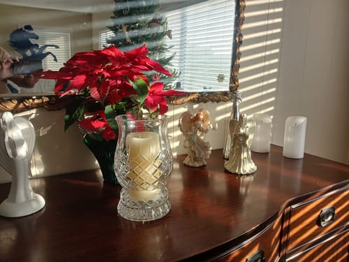 Customer photo review of Galway Crystal Longford Pillar Hurricane Lamp