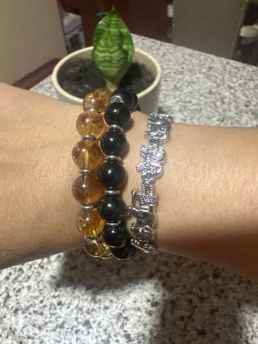 Customer photo review of Black Tourmaline Protection Bracelet - World's Best Quality & Made To Last
