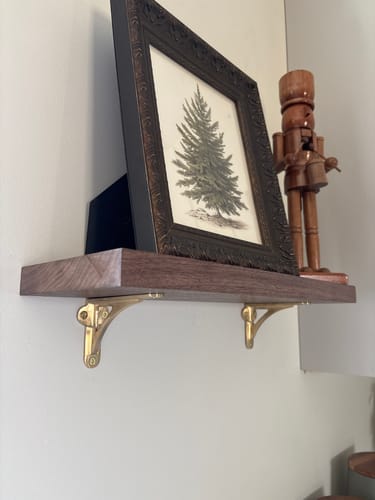 Customer photo review of Arched Shelf Bracket - BRASS BRUSHED/SATIN