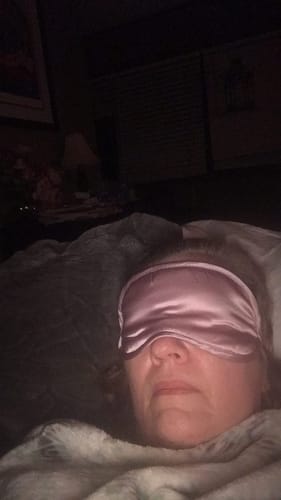 Customer photo review of SilkHaven Dreams Mulberry Silk Sleep Mask