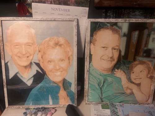 Customer photo review of Custom Paint by Numbers Kit