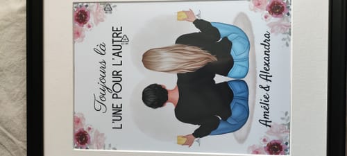 Customer photo review of Affiche Personnalisée - Meilleure Amie/Soeur