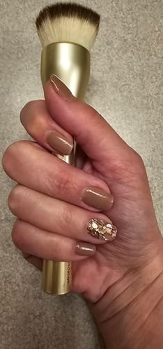 Customer photo review of D235 Hush Pink Crème Dip Powder