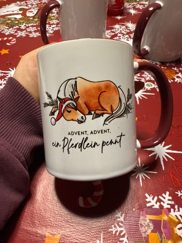 Customer photo review of Advents-Tasse "Ein Pferdlein pennt"