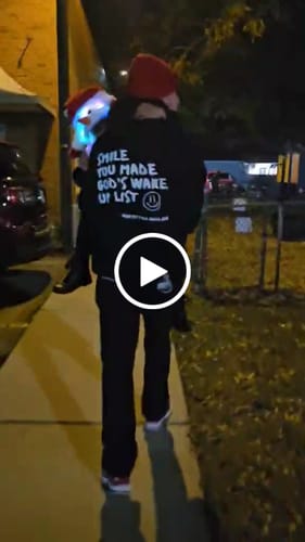 Customer video review of "SMILE" Premium Puff Hoodie | Black & White