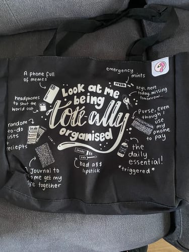 Customer photo review of Tote-ally Organised Tote Bag