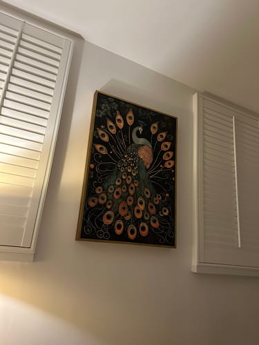 Customer photo review of Vintage Peacock No3 Print