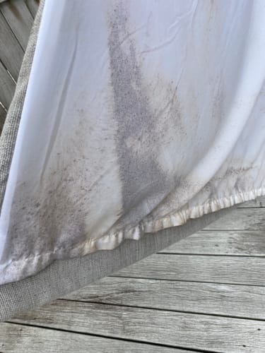 Customer photo review of Curtain Wizard Instant Mould & Mildew Remover