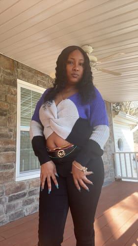 Customer photo review of Wavymy HD Lace Wear & Go Wigs Dome Cap Glueless Deep Wave 4x6 Lace CLosure Wig 180% Density