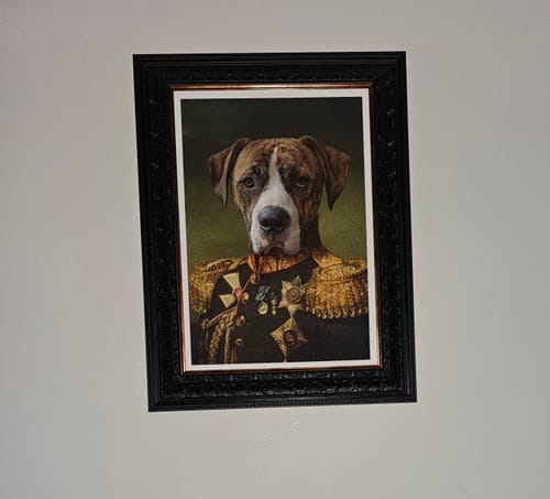 Customer photo review of The General - Custom Vintage Pet Portrait