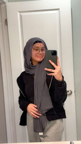 Customer photo review of Chiffon Rectangle Hijab - 27 Charcoal