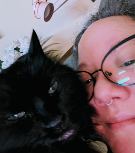 Customer photo review of Titanium Glow in the Dark Hinged Septum Ring