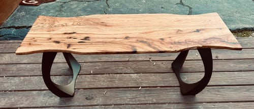 Customer photo review of Bench Legs 105 Cleo 16H Metal Handmade Furniture