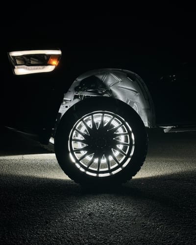 Customer photo review of 12 ROW Switchback Wheel Lights