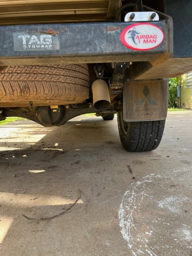 Customer photo review of Pacemaker King Brown 3" Stainless Exhaust - Mitsubishi MQ And MR Triton 2.4L TD DPF Back System