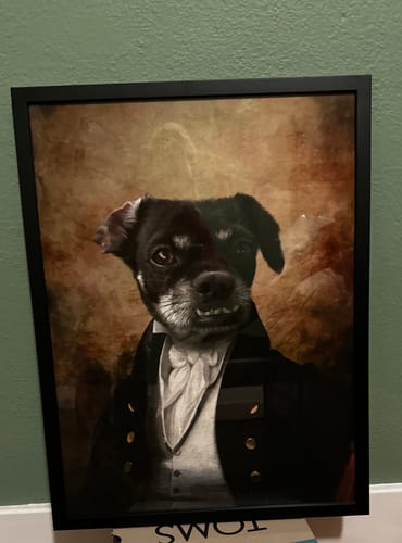 Customer photo review of The Baron - Custom Vintage Pet Portrait