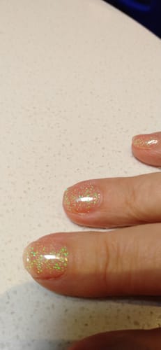 Customer photo review of Apricot (NO PACKAGING) | Glitter Nail Polish Wrap