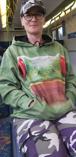 Customer photo review of Gearhumans Frog - 3D All Over Printed Shirt