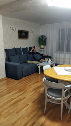 Customer photo review of Canapea extensibilă cu ladă de depozitare si sezut confortabil din spuma HR, Marbela New Grey XXL 295x100 cm