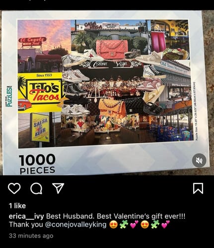 Customer photo review of 1000 Piece Collage Photo Puzzle