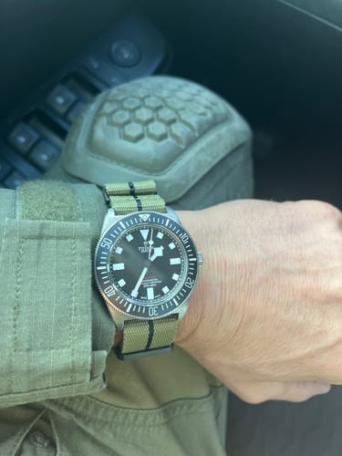 Customer photo review of Five Eye Nylon Watch Strap - PVD/Black Hardware - NEW